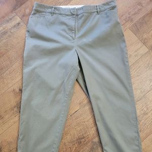 Talbots cropped khaki green pants
